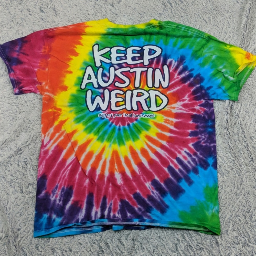 Keep Austin Weird Tie-Dye Tee - Amy's Ice Cream